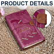 Gift For Mother,Gift For Grandma,Happy,Love - Mother Little Sweethearts Embossed Effect - Personalized Leather Vintage Journal