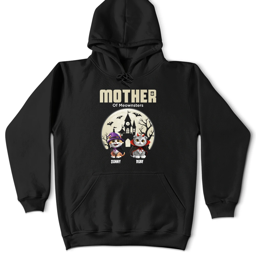 Halloween,Cat Lovers,Cat Mom,Pet Lovers,Happy - Mother Of Little Meowsters - Personalized T Shirt