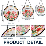 Gift For Yourself, Gift For Women, Summer, Cozy, Icon, Special Font - Mother Of Pearl Birth Flower Blooming In Love - Personalized Stained Glass Window Hanging Suncatcher