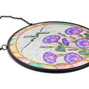 Gift For Yourself, Gift For Women, Summer, Cozy, Icon, Special Font - Mother Of Pearl Birth Flower Blooming In Love - Personalized Stained Glass Window Hanging Suncatcher