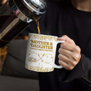 Gift For Mother,Mom - Daughters (Adult),Happy - Mother & Daughter Forever Linked Together - Personalized White Edge-to-Edge Mug