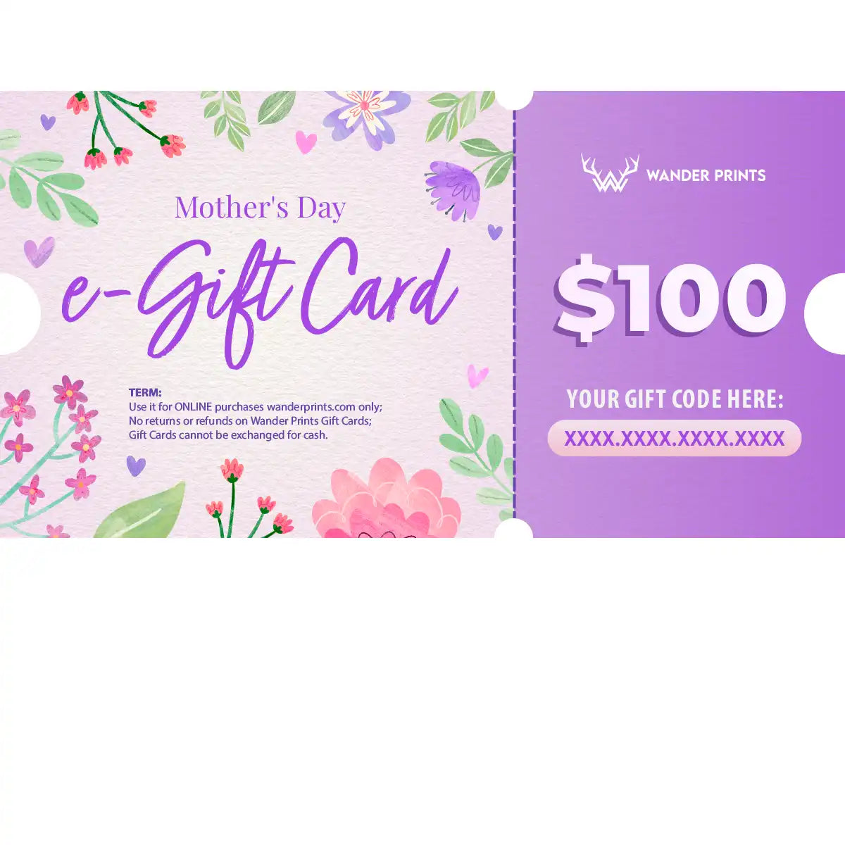 Wander Prints Mother’s Day e-Gift Card
