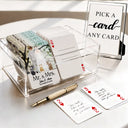 Pet Couple,Romantic,Pet Lovers,Gift For Couples,Wedding,Vector,Custom Text - Mr & Mrs Wedding Signing Book - Personalized Playing Cards