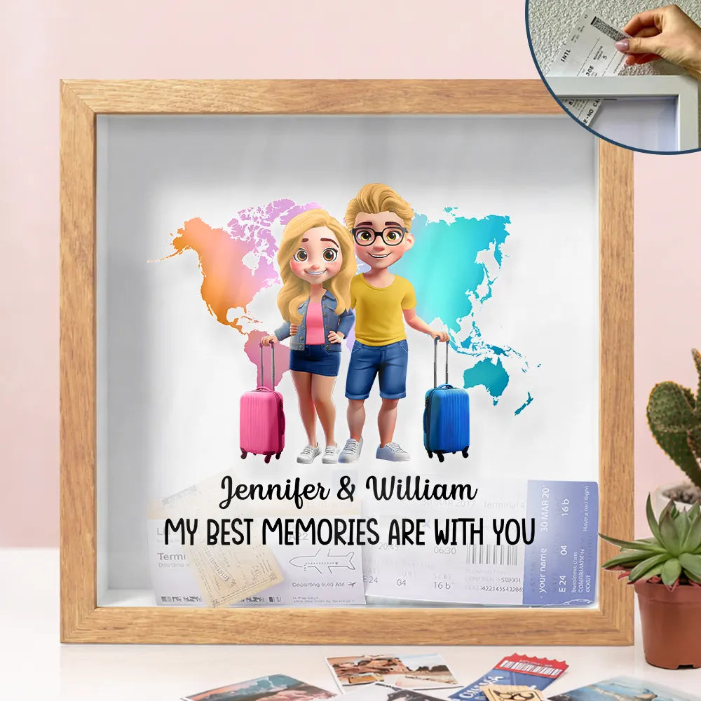My Best Memories Are With You - Personalized Ticket Memory Box
