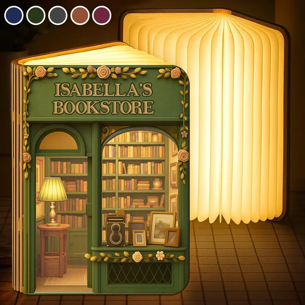 My Book Store 3D Effect - Personalized Book Lamp