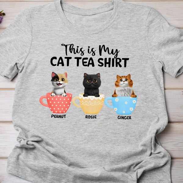 Gift For Yourself,Gift For Women,Cat Lovers,Cat Mom,Cat Dad,Pet Lovers,Pet Mom,Pet Dad,Happy - My Cat Tea Shirt - Personalized T Shirt