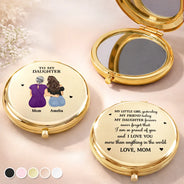 Gift For Daughter,Gift For Women,Mom, Daughters,Love - My Daughter Granddaughter Forever - Personalized Compact Mirror
