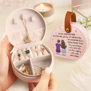 Gift For Daughter, Gift For Women, Happy, Gift For Grandkids - My Daughter Granddaughter Forever - Personalized Jewelry Box With Handle