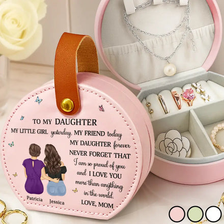 My Daughter Granddaughter Forever - Personalized Jewelry Box With Handle