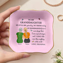Gift For Daughter,Gift For Women,Happy,Gift For Grandkids,Vector - My Daughter Granddaughter Forever - Personalized Ring Dish
