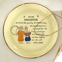 Gift For Daughter,Gift For Women,Happy,Gift For Grandkids,Vector - My Daughter Granddaughter Forever - Personalized Ring Dish