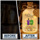 Mom,Daughters,Sons,Love - My Daughter Son Forever - Personalized Short Bottle Light