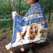 Dog Lovers, Pet Lovers, Dog Mom, Dog Dad, Pet Mom, Pet Dad, Love - My Dog Cuddling Blanket - Personalized Fleece Blanket, Sherpa Blanket