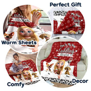 Dog Lovers, Pet Lovers, Dog Mom, Dog Dad, Pet Mom, Pet Dad, Love - My Dog Cuddling Blanket - Personalized Fleece Blanket, Sherpa Blanket
