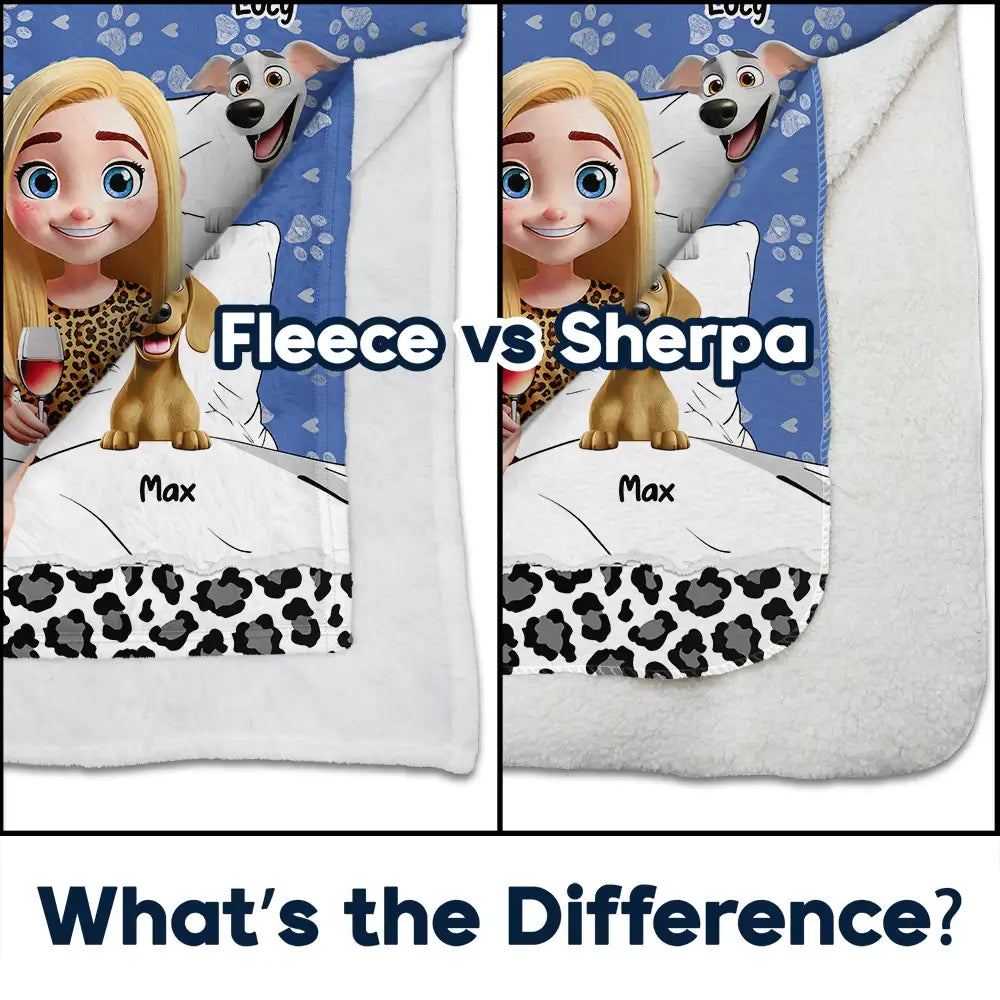 Dog Lovers, Pet Lovers, Dog Mom, Dog Dad, Pet Mom, Pet Dad, Love - My Dog Cuddling Blanket - Personalized Fleece Blanket, Sherpa Blanket