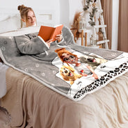 Dog Lovers,Funny - My Dog Cuddling Blanket - Personalized Wearable Blanket With Sleeves