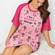 Happy,Gift For Wife,Gift For Mother,Gift For Grandma - This Grandma Belongs To Kids Pet Biscuits - Personalized Women's Sleep Tee