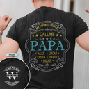 Gift For Grandpa,Humorous,Custom Text - My Favorite People Call Me Grandpa Dad Vintage Label - Personalized T Shirt