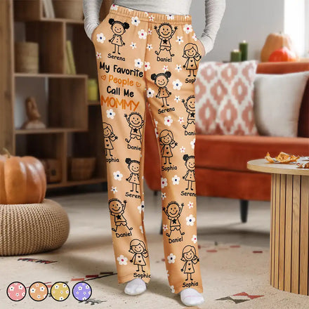 My Favorite People Call Me Nana - Personalized Pajama Pants