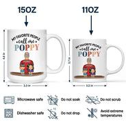 Gift For Grandpa, Gift For Father, Dad - Children, Dad - Sons, Dad - Daughters (Young), Grandpa - Grandkids, Love - My Favorite People Call Me Papa - Personalized Mug