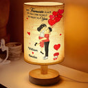 Gift For Couples, Gift For Husband, Gift For Wife, Gift For Boyfriend, Gift For Girlfriend, Happy - My Favorite Place In All The World - Personalized Fabric Lamp
