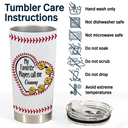 Gift For Grandma, Gift For Mother, Love, Happy - My Favorite Players Call Me Grandma Mom - Personalized Tumbler