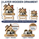 Christmas,Pet Lovers,Vector,Happy - My First Christmas In My Forever Home - Personalized Wooden Ornament With Tag