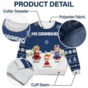 Gift For Grandma,Gift For Grandpa,Grandma,Grandkids,Grandpa,Happy,Christmas - My Grandkids - Personalized Unisex Ugly Sweater