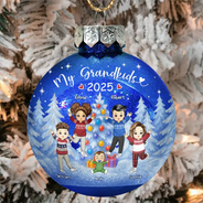 Gift For Grandparents,Parents,Christmas,Happy - My Grandkids Of Grandparents - Personalized Ball Ornament