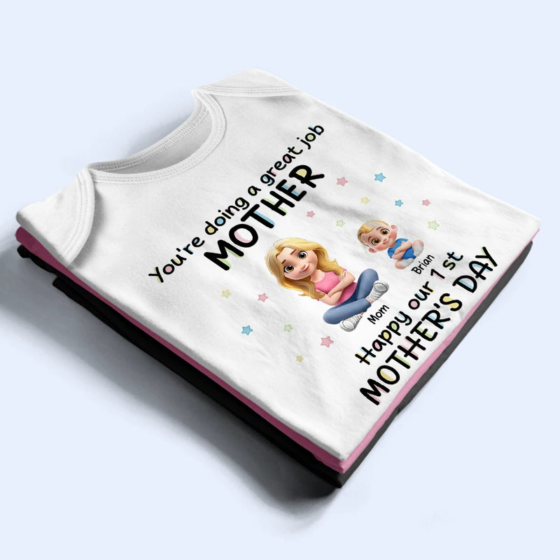 New Mom,New baby,Happy - My Love For You Is Big New Mom - Personalized Baby Onesie