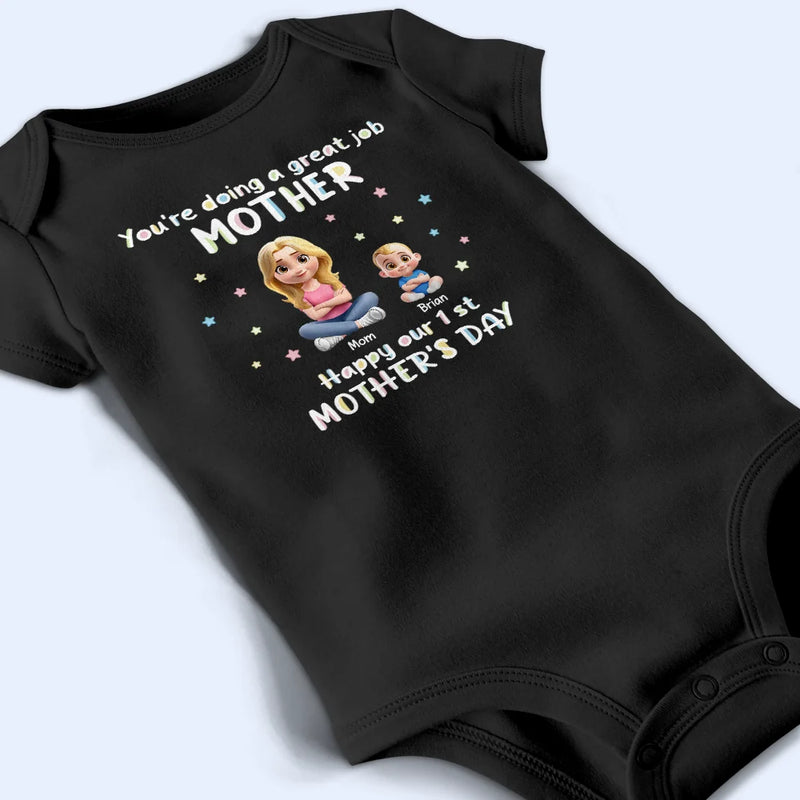 New Mom,New baby,Happy - My Love For You Is Big New Mom - Personalized Baby Onesie