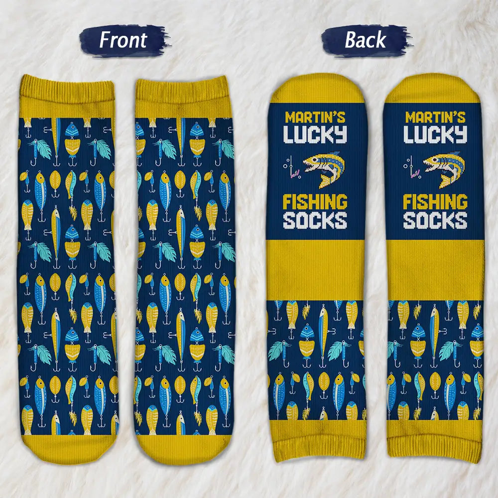 My Lucky Fishing Socks - Personalized Socks