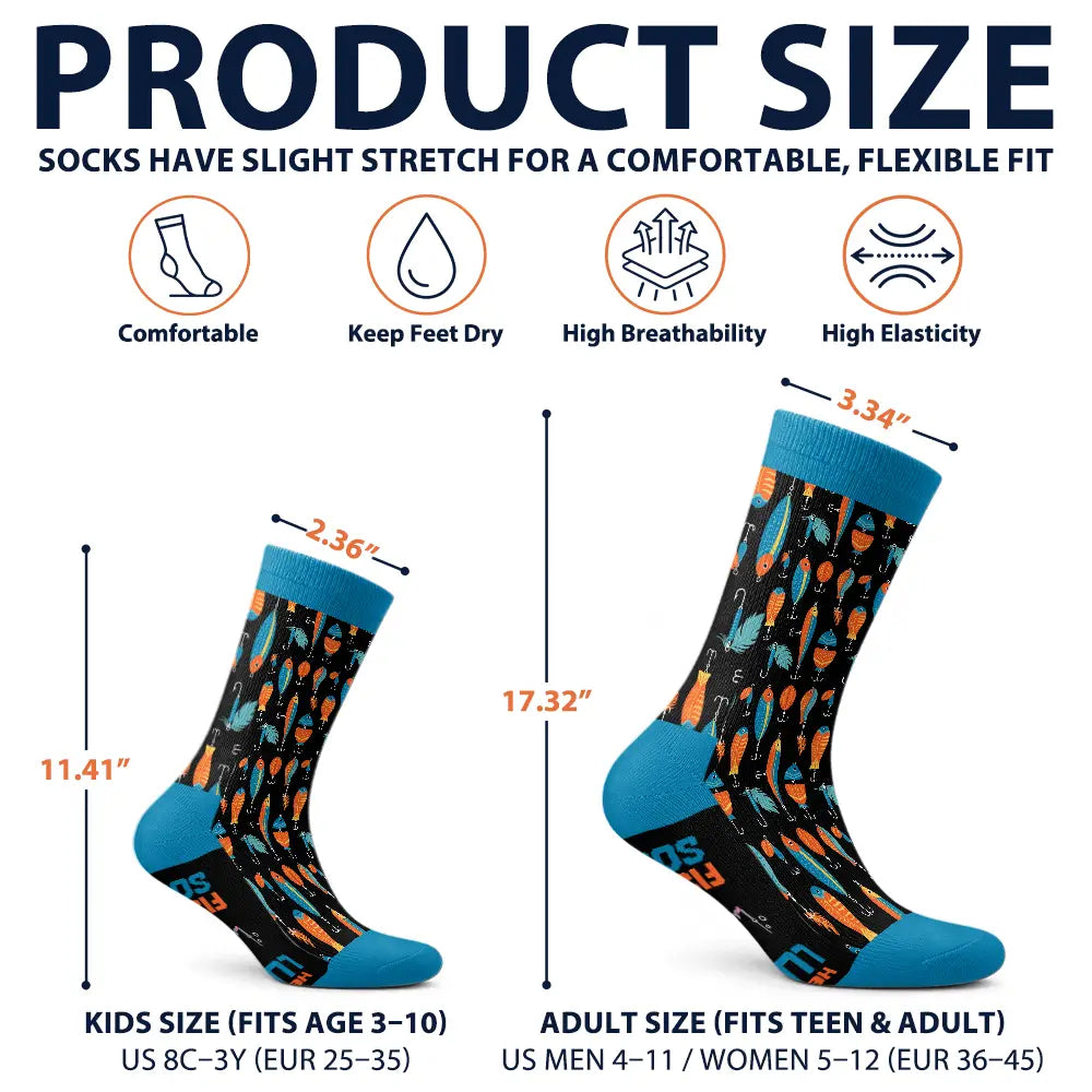 My Lucky Fishing Socks - Personalized Socks