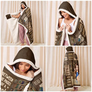 Reading, Gift For Yourself - My Reading Blanket Just A Girl Who Loves Books - Personalized Wearable Hooded Blanket
