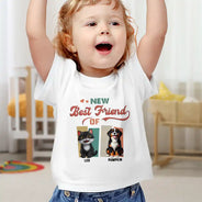 Pet Lovers, New baby, Funny - My Siblings Have Paws Dog Cat - Personalized Baby Onesie