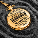 Gift For Son,Gift For Men,Happy - My Son Grandson Forever - Personalized Pocket Watch