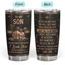Gift For Son,Gift For Children,Inspirational,Vector - My Son Grandson Keep Moving Forward Just Do Your Best - Personalized Tumbler