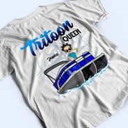 Boating Pontoon Queen - Birthday Gift For Women, Pontooning Lovers, Lake Lovers, Travelers - Personalized Custom T Shirt