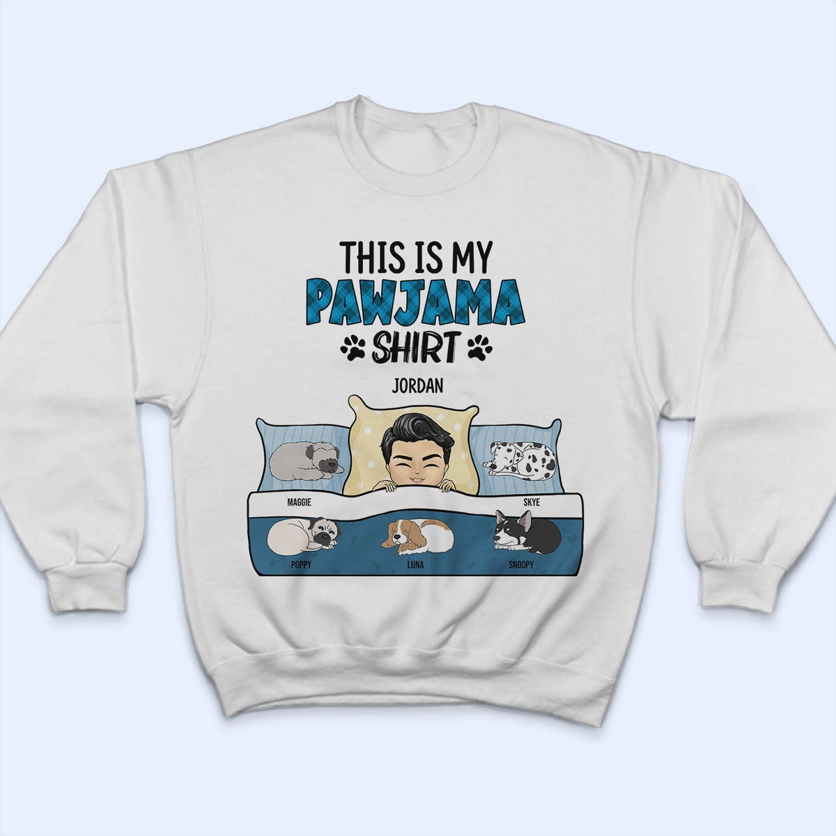 This Is My Pawjama Shirt - Gift For Dog Lovers, Dog Moms, Dog Dads - Personalized T Shirt