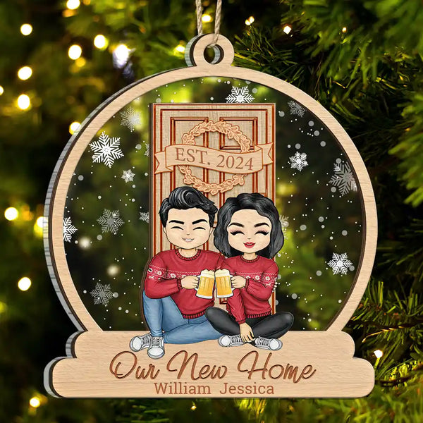 Our New Home - Christmas Gift For Couples - Personalized 2-Layered Mix Ornament