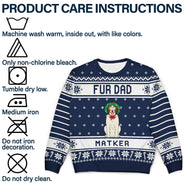 Santa Paws Green Pattern - Christmas Gift For Pet Lovers - Personalized Unisex Ugly Sweater