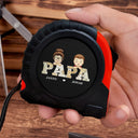 Vintage Map Papa Title - Birthday, Loving Gift For Dad, Father, Papa, Grandpa, Grandfather - Personalized Tape Measure