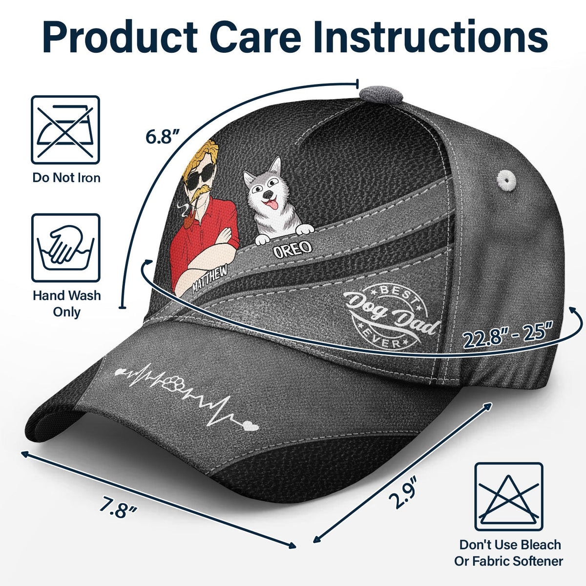 Best Dog Dad Fur Dad Ever - Personalized Classic Cap