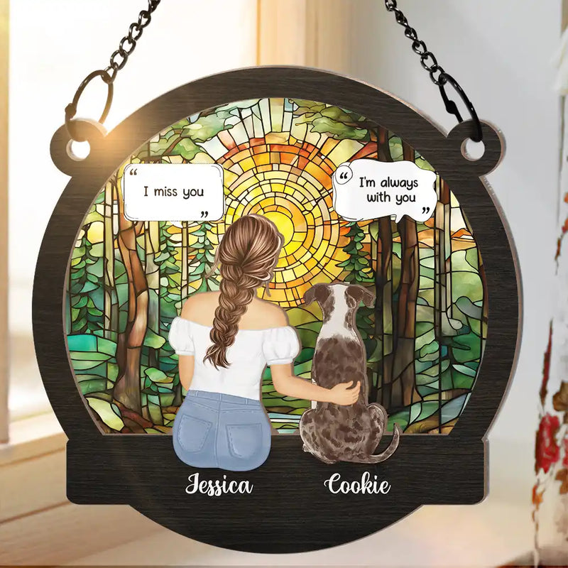 I Miss You I Know Memorial - Personalized Window Hanging Suncatcher Ornament