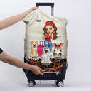 Just A Girl Who Loves Dogs Leopard Pattern - Personalized Luggage Cover