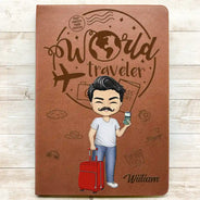 World Traveler - Personalized Leather Journal