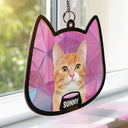 Custom Photo Cute Cat - Personalized Window Hanging Suncatcher Ornament
