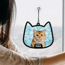 Custom Photo Cute Cat - Personalized Window Hanging Suncatcher Ornament
