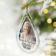 Memorial,Christmas,Custom Photo,Sad - Custom Photo In Loving Memory - Personalized Custom Shaped Acrylic Ornament