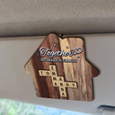 Together We Make A Family Crossword Scrabble - Personalized Custom Shaped Car Visor Clip